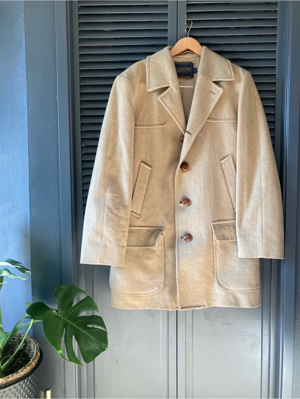 Pendleton Tan Wool Coat